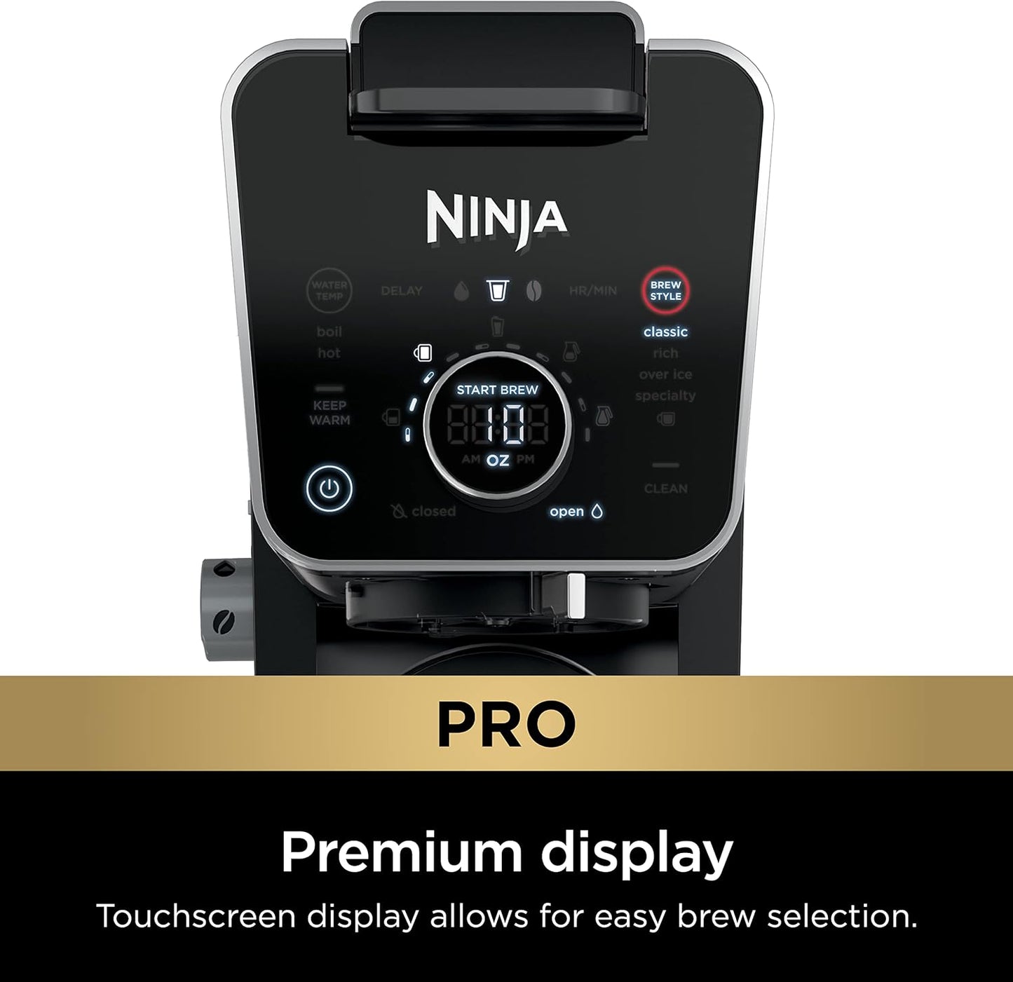 Ninja Drip Coffee Maker With K Cup Combo, DualBrew Pro Specialty Coffee System, Coffee Machine Compatible with K-Cup Pods, 12 Cup Single Serve Coffee Makers with Paper Filter, CFP301