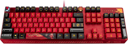 ROG Strix Scope RX EVA-02 Edition, 100% RGB Gaming Keyboard, ROG RX Red Optical Mechanical Switches, IP57 Water Resistance, USB Passthrough, Wider Ctrl Key, Stealth Key, Macro Support, EVA-themed
