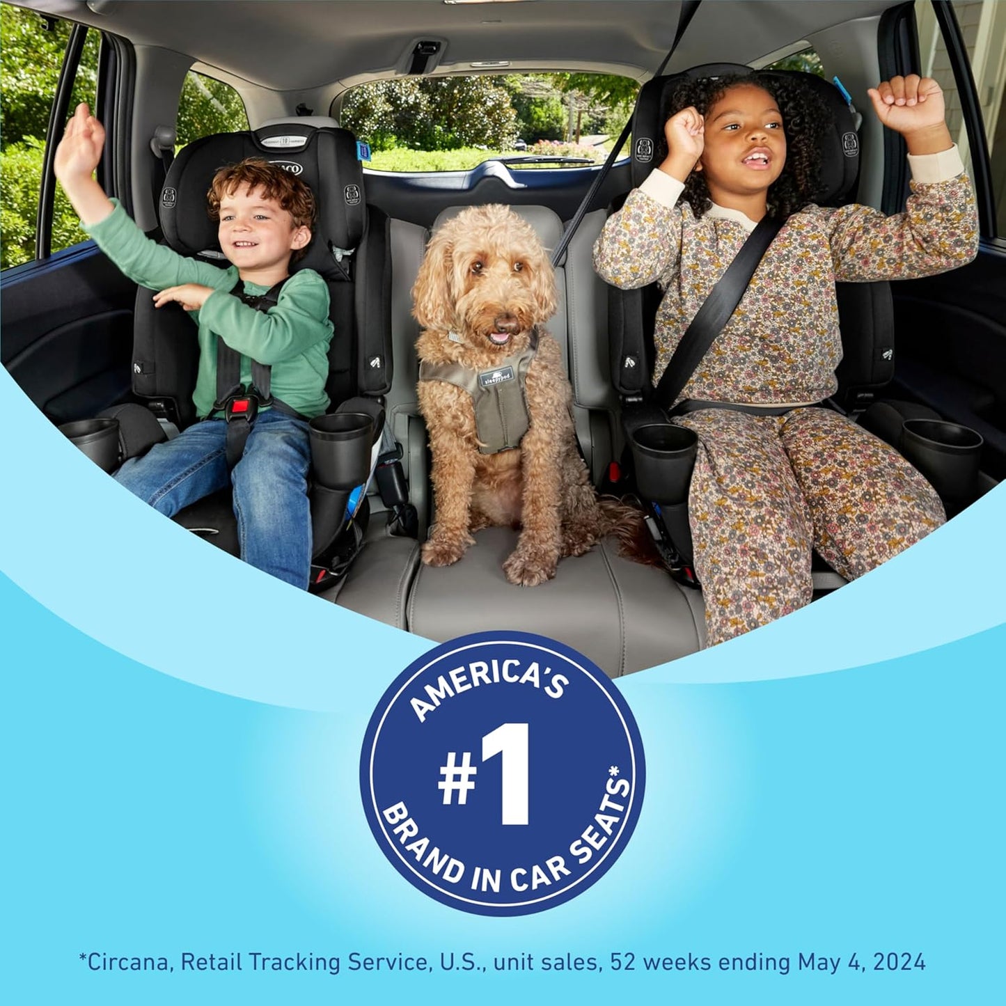 Graco Slimfit 3 in 1 Convertible Car Seat Slim & Comfy Design Saves Space in Your Back Seat Redmond