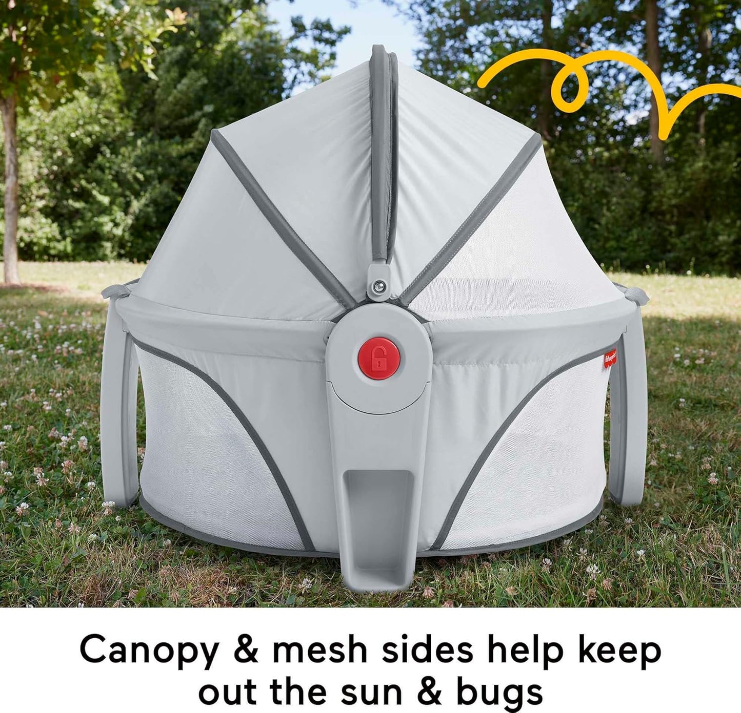 Fisher-Price Portable Baby Bassinet and Travel Play Area with 2 Toys on-the-Go Baby Dome Puppy Perfection