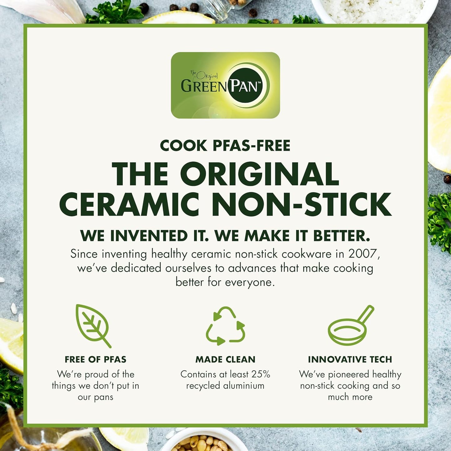 GreenPan Craft Frying Pan Set 8 and 11 Non-Stick PFAS-Free Oven Safe