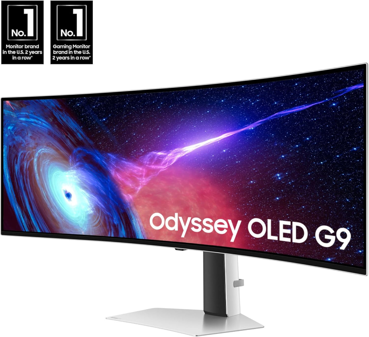 SAMSUNG 49" Odyssey QD-OLED (G93SC) Series Curved Gaming Monitor, 240Hz, 0.03ms,Dual QHD,DisplayHDR True Black 400,AMD FreeSync Premium Pro,Height Adjustable Stand