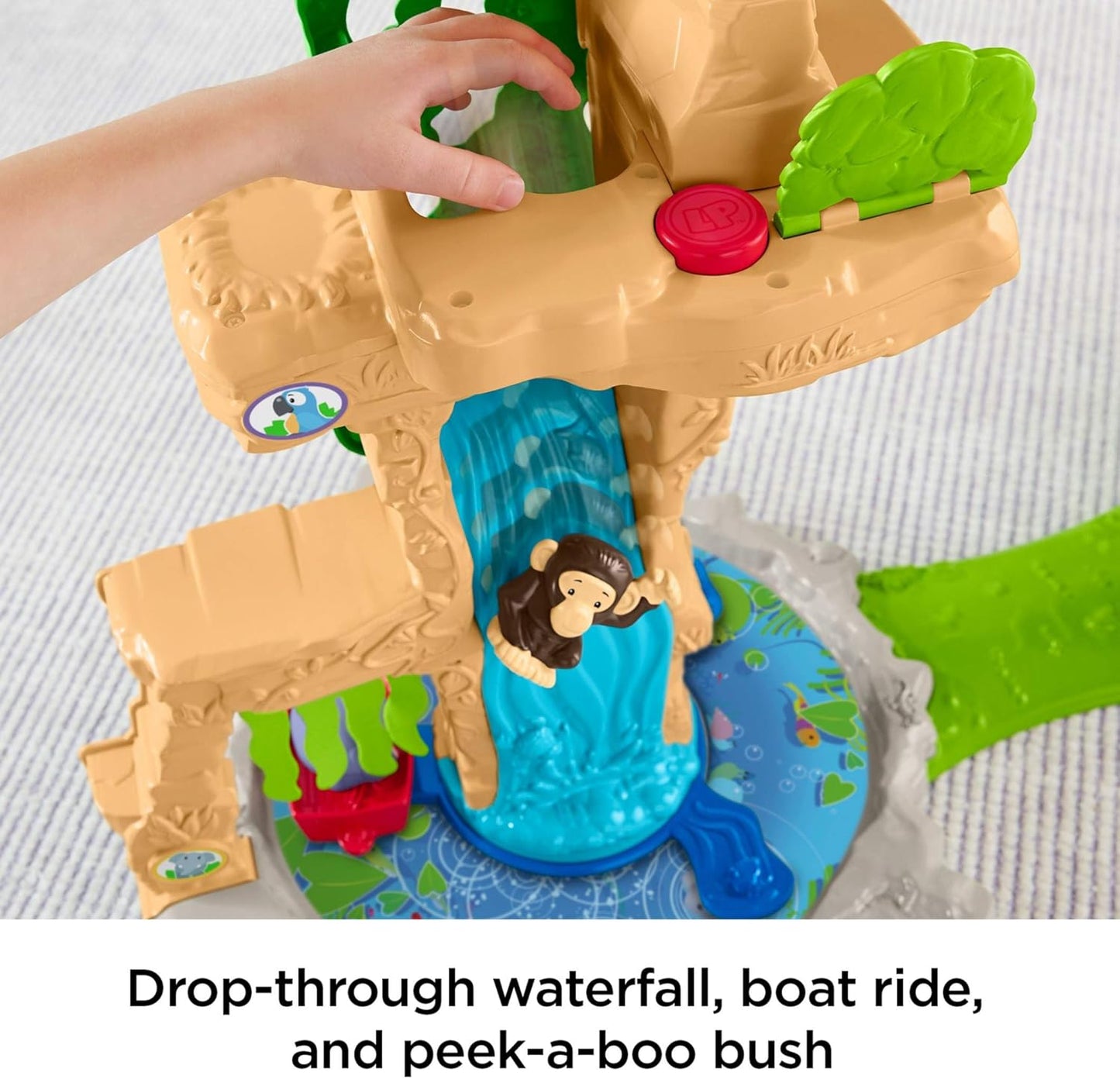Fisher-Price Little People Toddler Toy Share & Care Safari 2-Ft Tall Playset with Lights Sounds & 7 Figures for Pretend Play Ages 1+ years