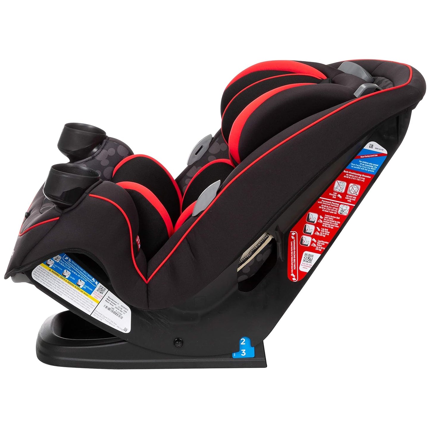 Disney Convertible Car Seat, Rear Facing 5-40 pounds, Forward Facing 30-65 pounds, Booster 40-100 lbs, Convert From Infant to Toddler, Simply Mickey