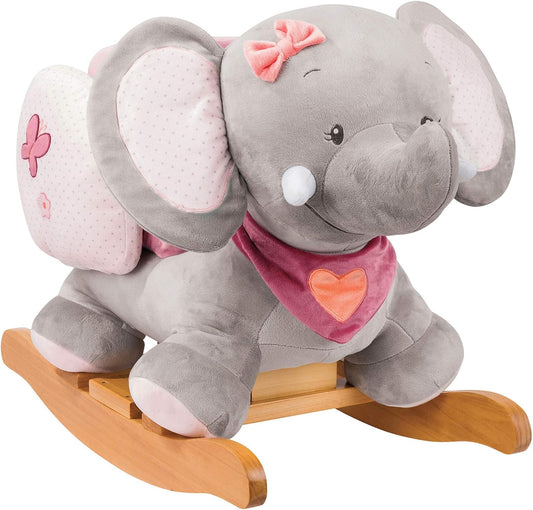 Nattou Adele and Valentine - Rocker Adele The Elephant, Pink/Grey