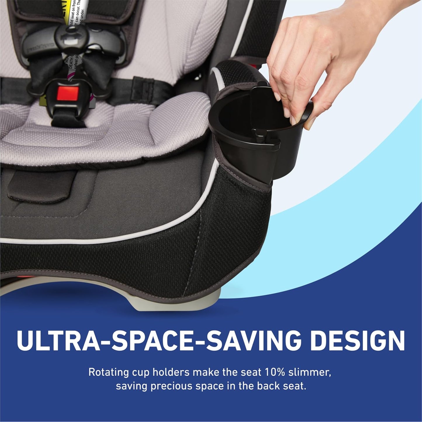 Graco Slimfit 3 in 1 Convertible Car Seat Slim & Comfy Design Saves Space in Your Back Seat Redmond