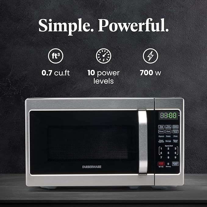 Farberware Countertop Microwave 700 Watts 0.7 Cu