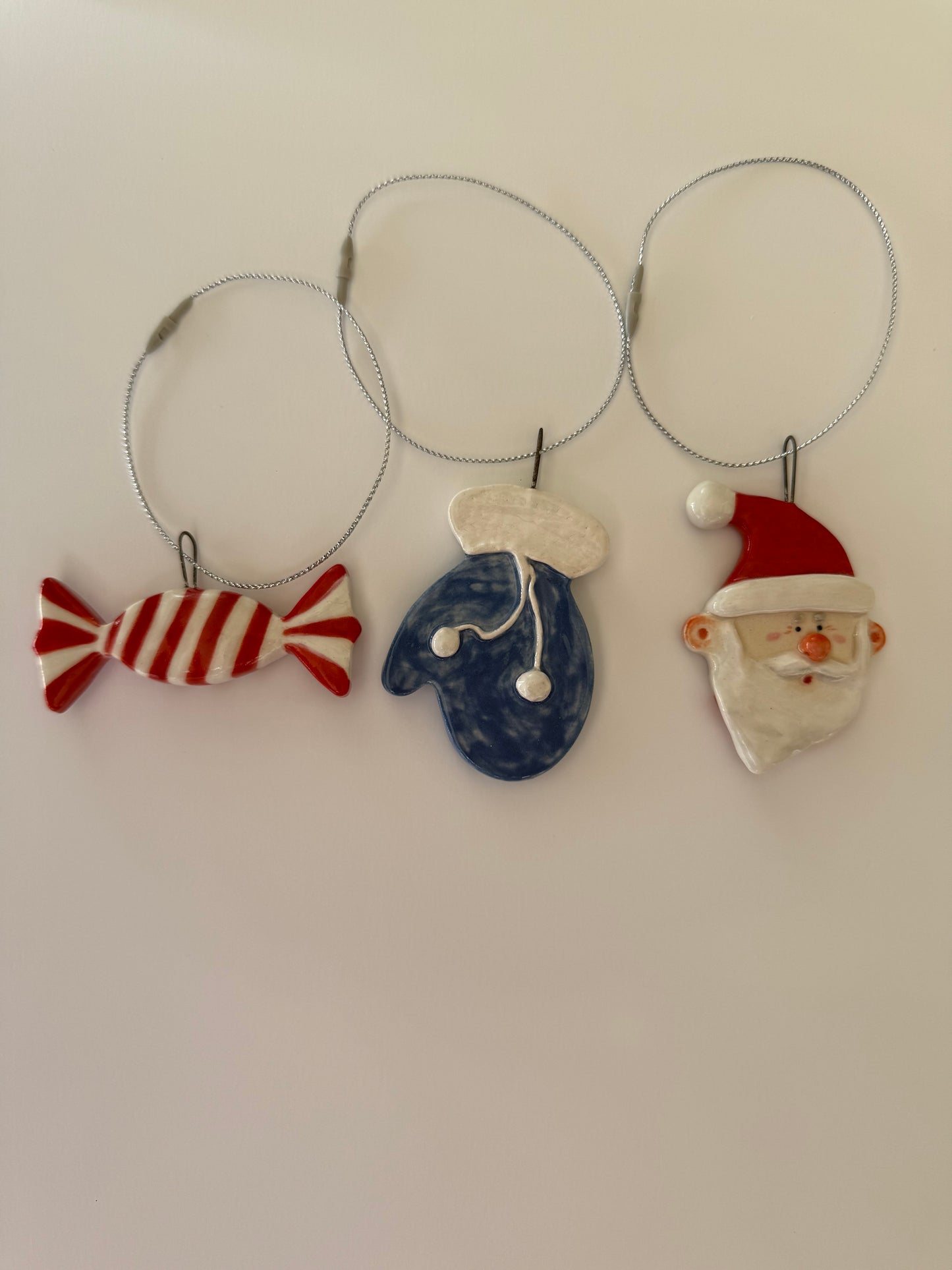 Ceramic Christmas Ornament 12 pieces Christmas Tree Decoration