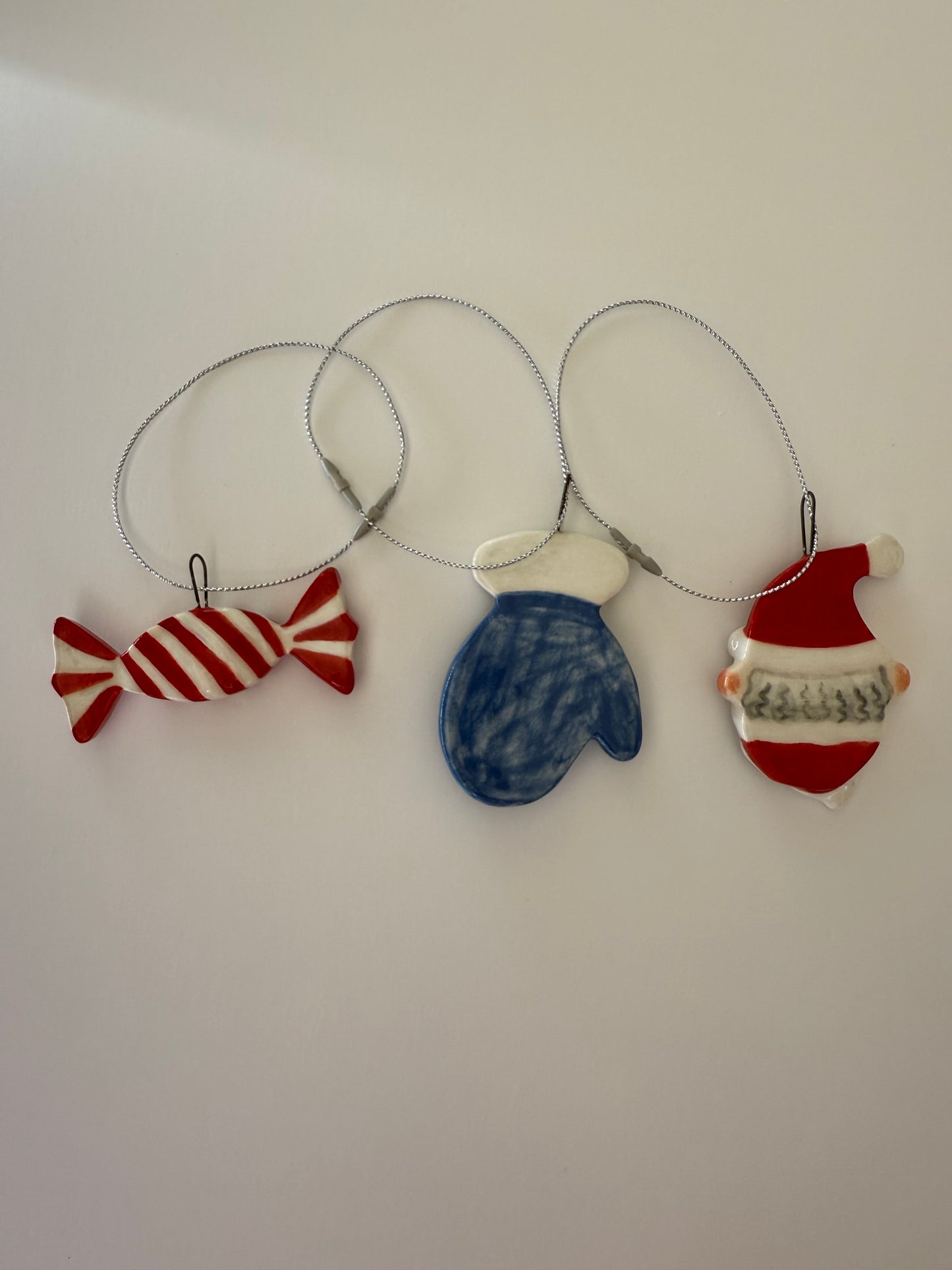 Ceramic Christmas Ornament 12 pieces Christmas Tree Decoration