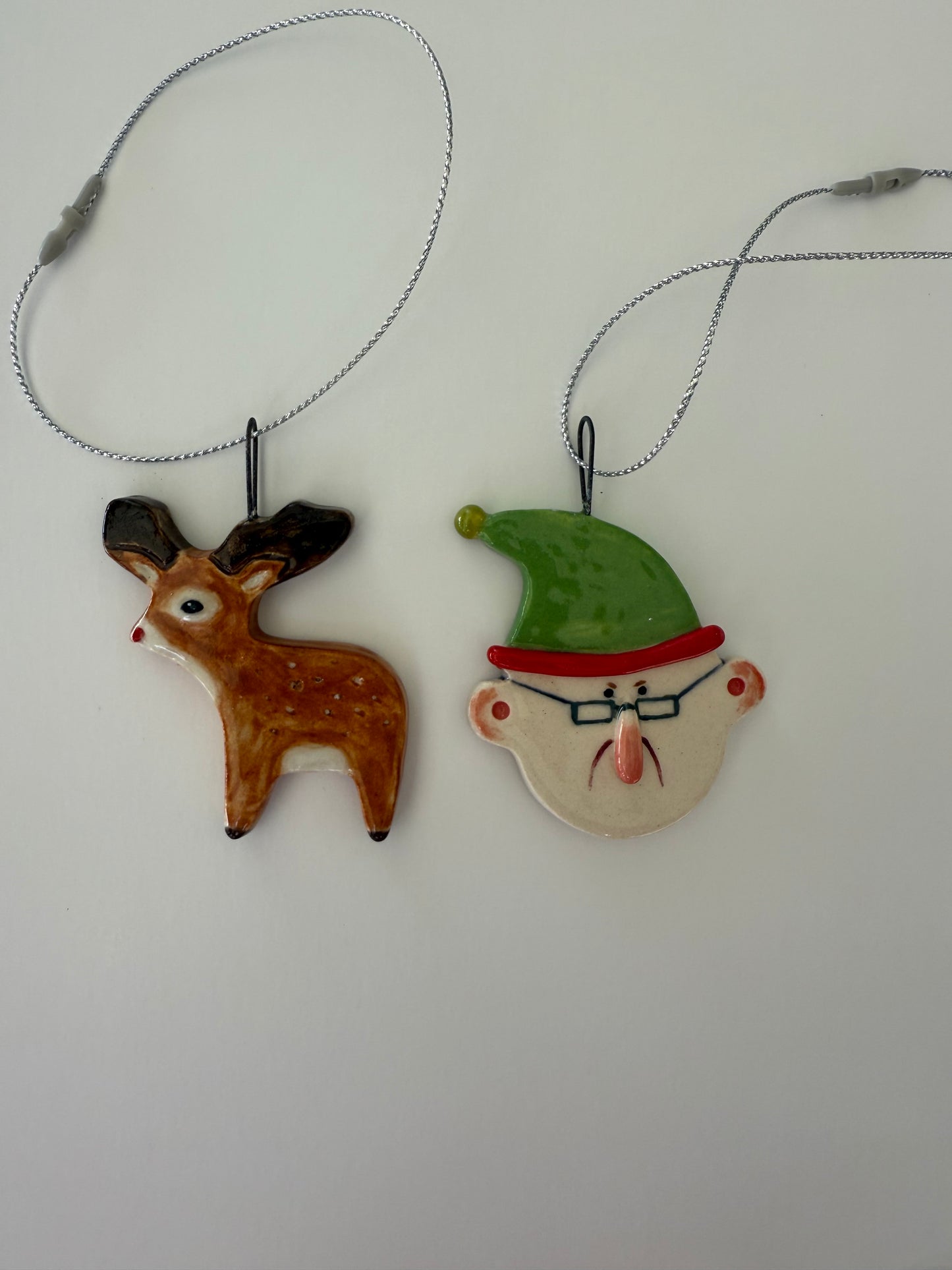 Ceramic Christmas Ornament 12 pieces Christmas Tree Decoration