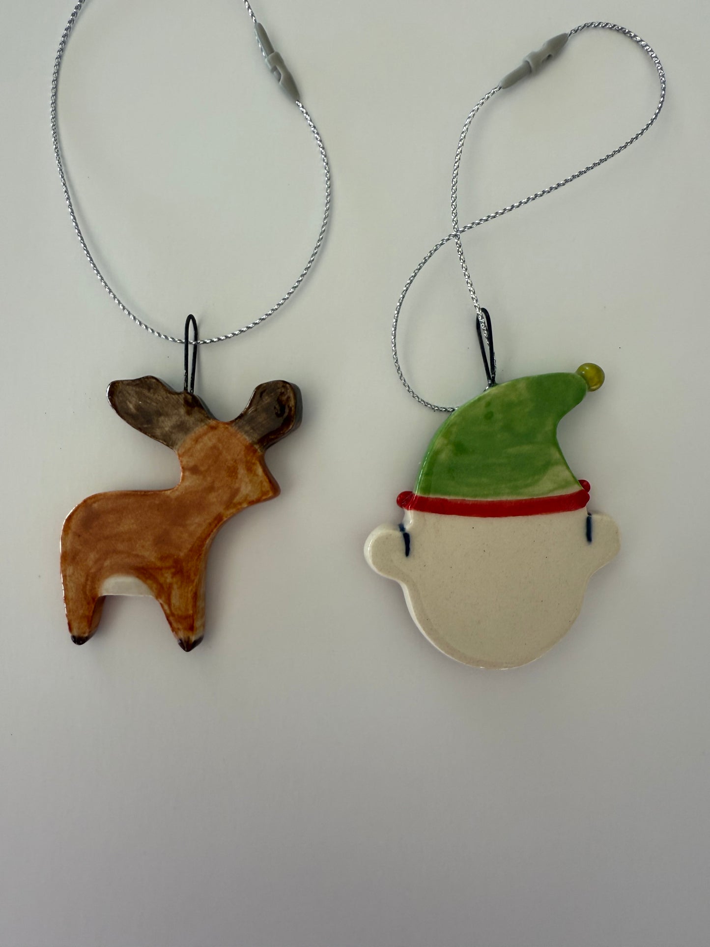 Ceramic Christmas Ornament 12 pieces Christmas Tree Decoration