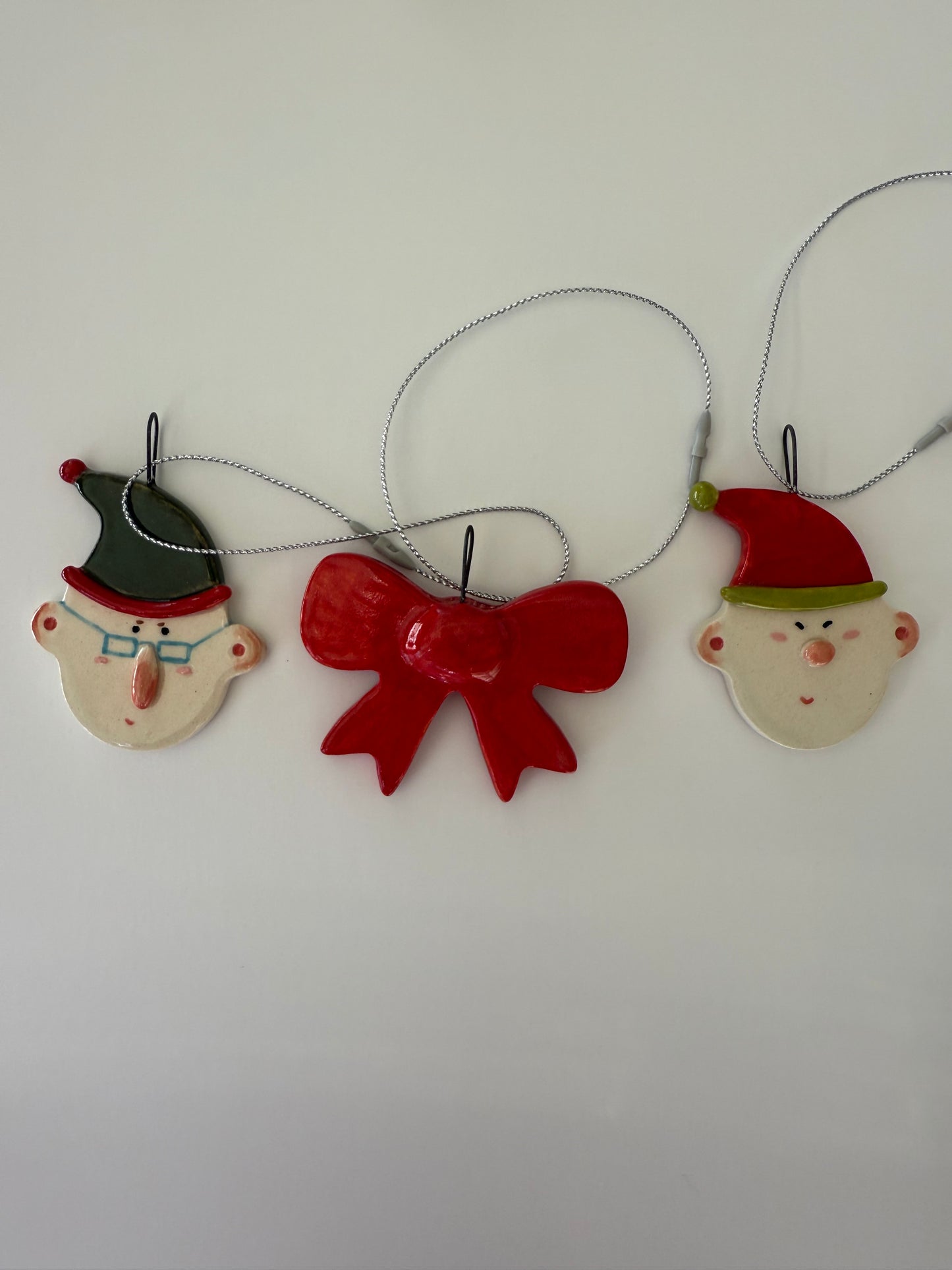 Ceramic Christmas Ornament 12 pieces Christmas Tree Decoration