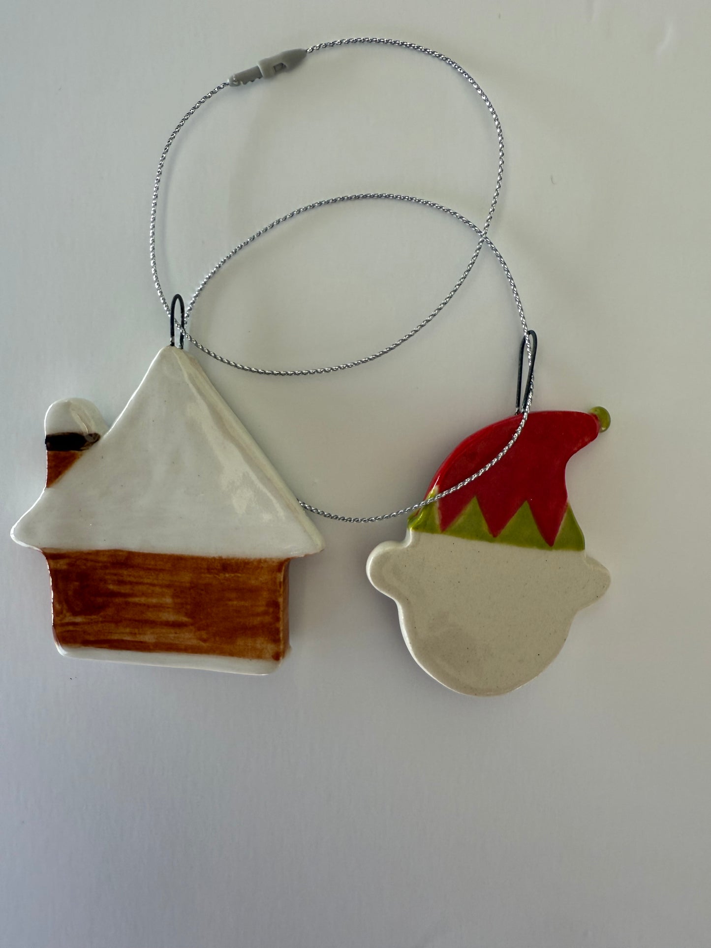 Ceramic Christmas Ornament 12 pieces Christmas Tree Decoration