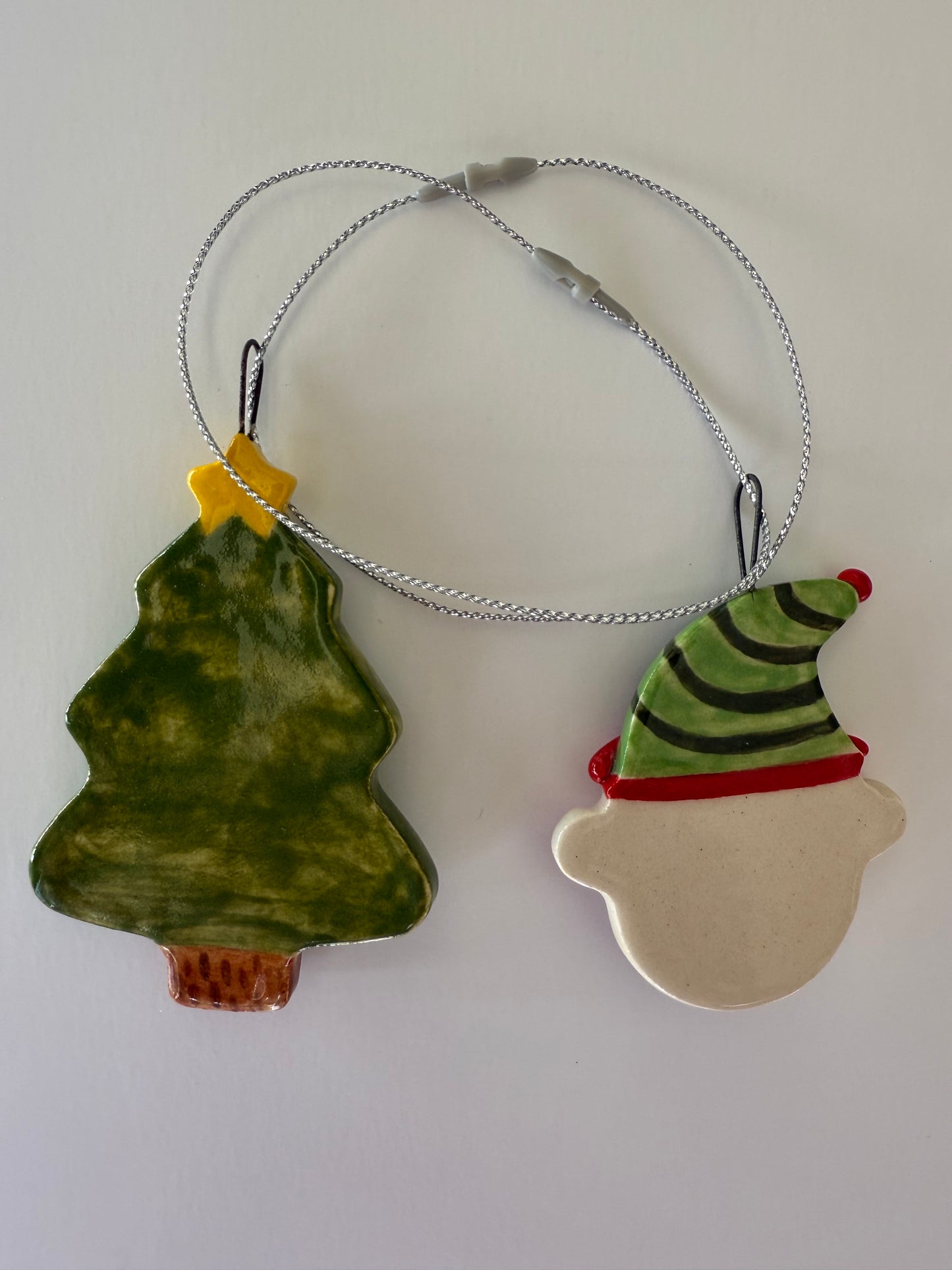 Ceramic Christmas Ornament 12 pieces Christmas Tree Decoration