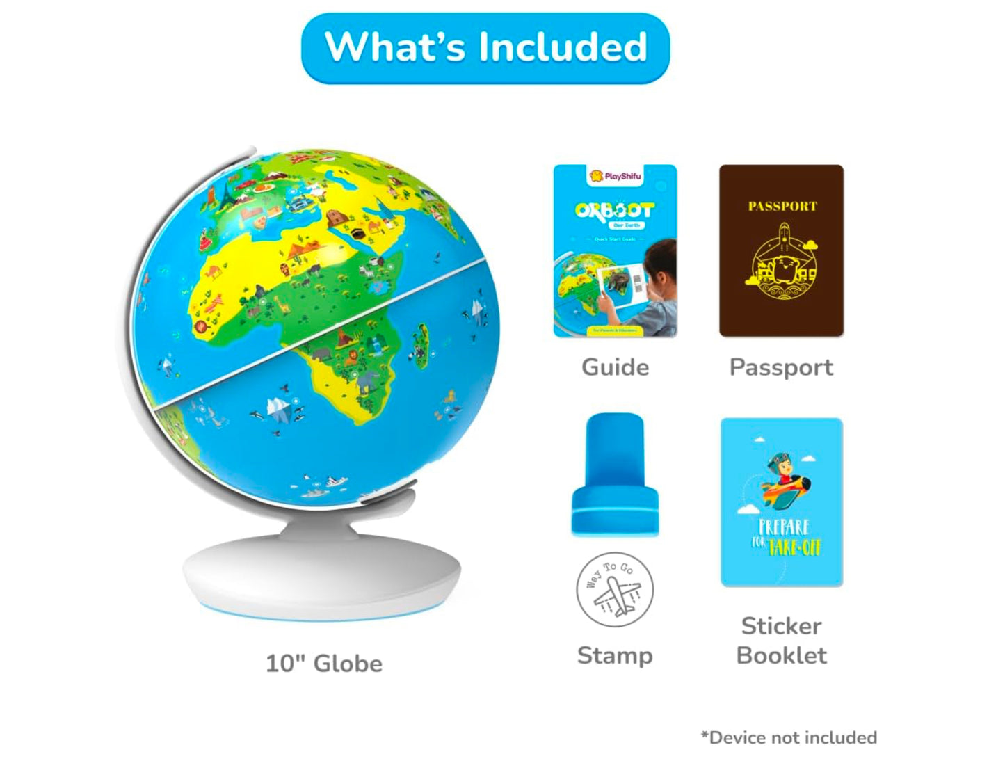 PlayShifu Smart Educational Globe for Kids, Interactive AR Toy, Ideal for Preschool Learning, Birthday Gift for Boys and Girls, STEM Toy for Kids Ages 4-10