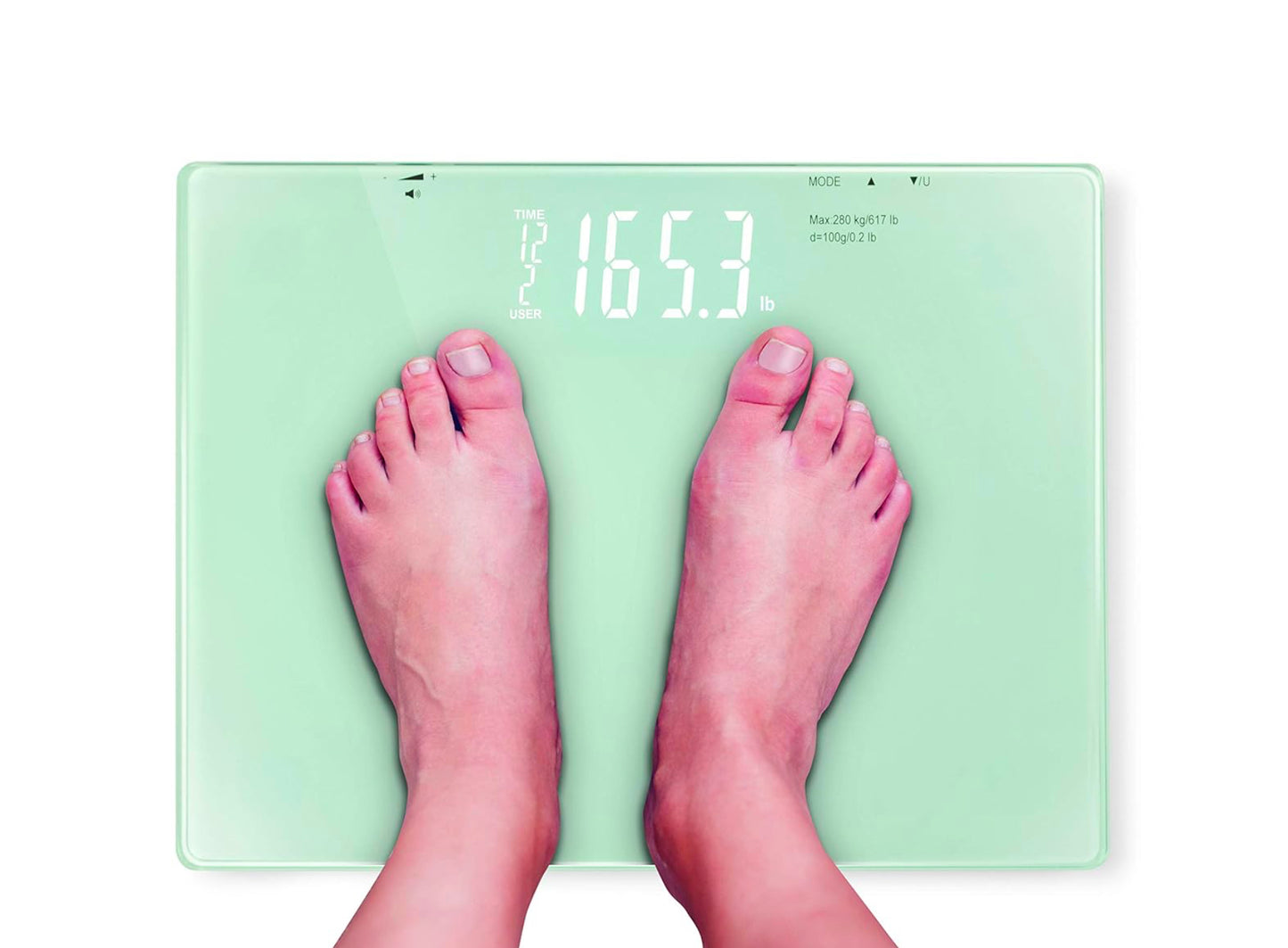JB8524 Deluxe Talking Scale. Digital Body Weight Talking Bathroom Scale, High Precision Measurements, Over 600 Pound Capacity Weight Scale. Extra-Large Display, Auto-Calibrated, Precision Balanced