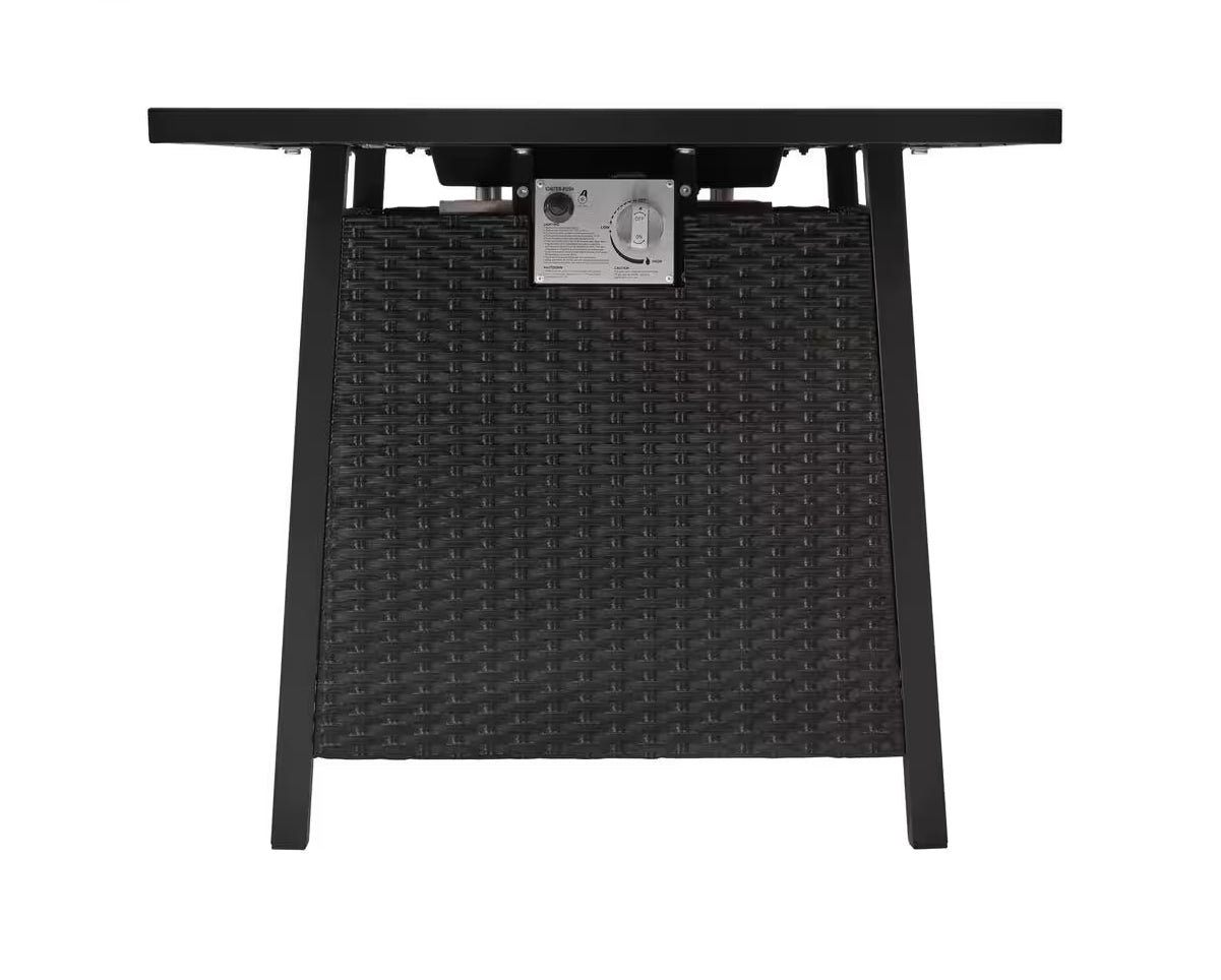 Tucson 30 in. X 25.5 in. Square Steel Marivaux Tile Top LP Gas Fire Pit