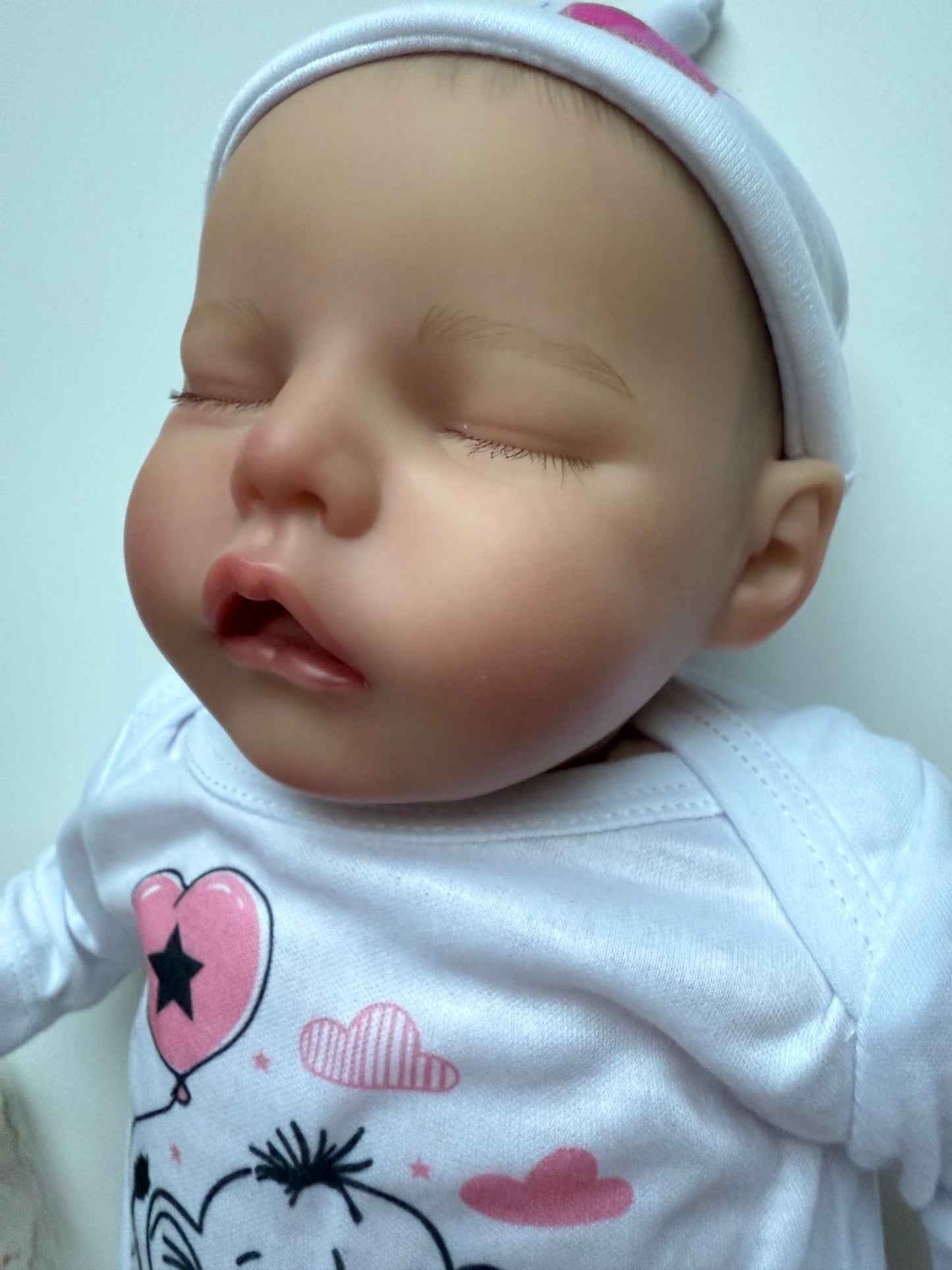 Reborn Baby Dolls That Lifelike -17 inch Full Body Silicone Sleeping Baby Girl Handmade Face Realistic Body Details for Children Gift
