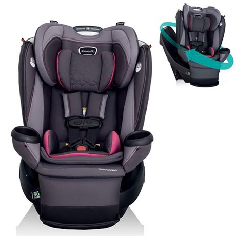 Box Damage Evenflo Revolve360 Extend All-in-One Rotational Car Seat with Quick Clean Cover Pink  BRAND NEW
